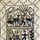 Large vintage wall tapestry Bolivia Peru