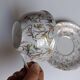 Large porcelain cup from Bavaria with a pearlescent finish and rose decorations.