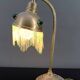Art Nouveau Brass and Glass Cabochon Table Lamp, Circa 1910