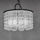 Mid century glass and chrome chandelier, 1960s