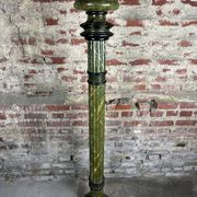 Louis XVI style carved wooden halogen column