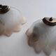 Pair of wall lamps "lotus flower"