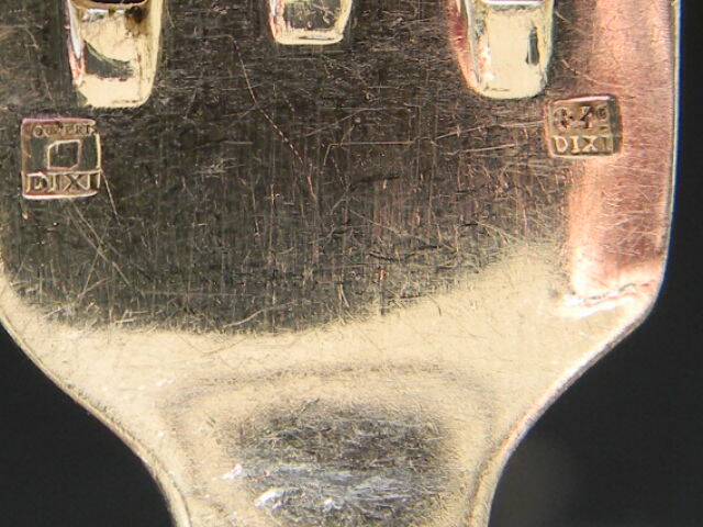 11 silver-plated metal forks Art Deco DIXI.