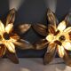 Wall light gold metal sheets