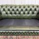 1970s leather Chesterfield three-seater sofa