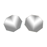 Pair of old underneath bottle tray hexagonal shape mirror 18 cm