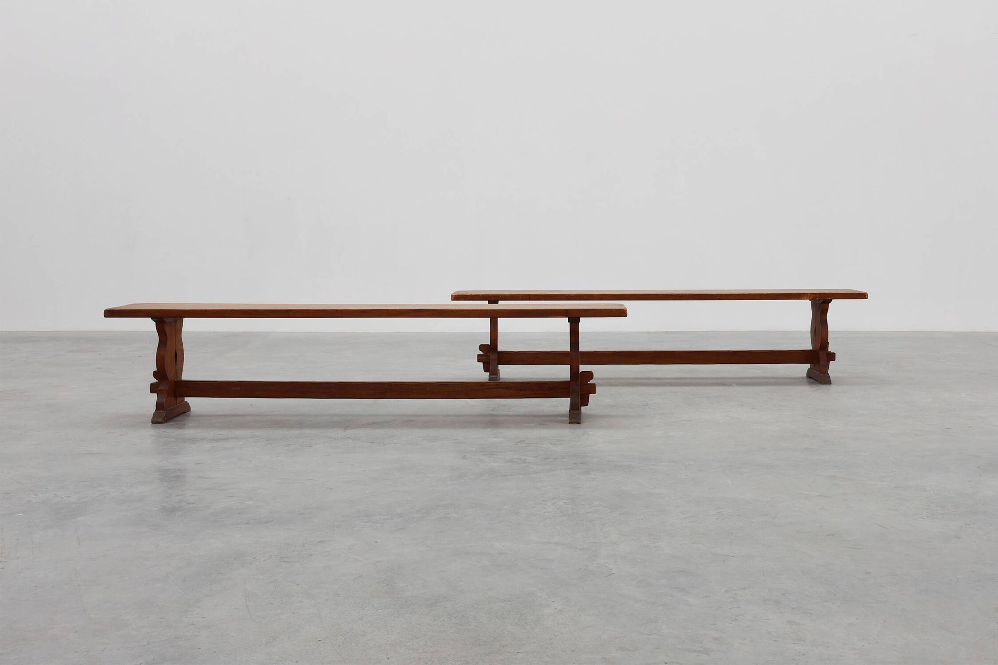 Rustic oak bench with nice patina, France ca. 1900