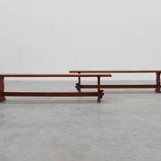Rustic oak bench with nice patina, France ca. 1900