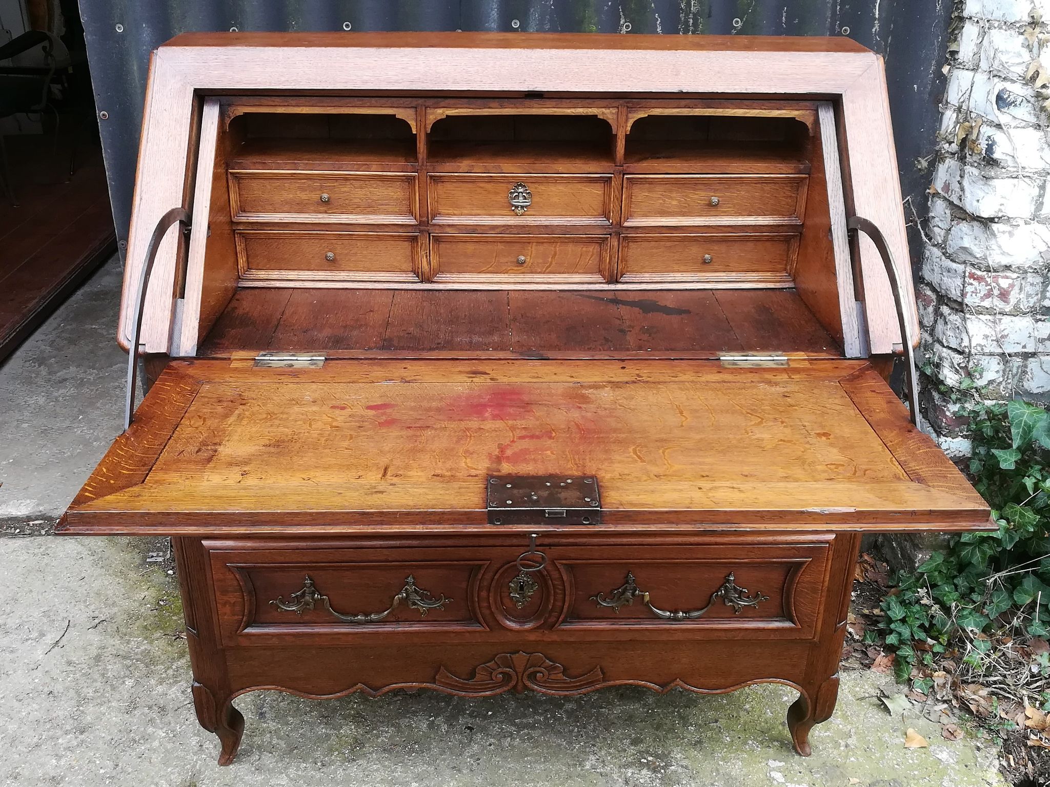 Louis XV style slope desk in oak
