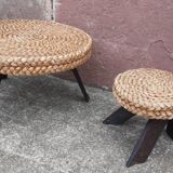 Handmade wickerwork chair from the 60s and 70s