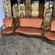 Salon complet Louis Philippe banquette et paire de fauteuils