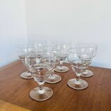 7 verres anciens fait main ciselés
