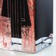 Large Art Deco vase in black and red opaline glass Anatole Riecke 1938