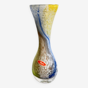 Glass vase Joska Kristall Mundgeblasen Germany 1970s.