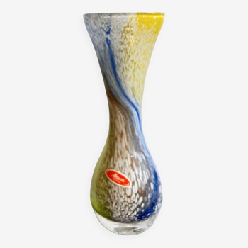 Vase en verre Joska Kristall Mundgeblasen Allemagne années 1970.
