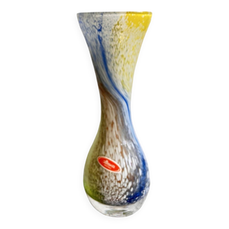 Glass vase Joska Kristall Mundgeblasen Germany 1970s.