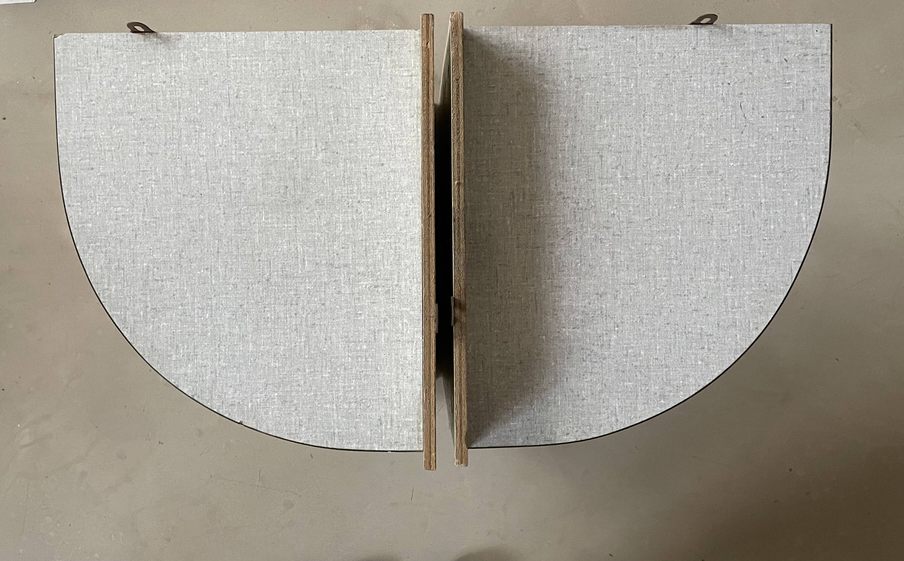 Set of 2 Formica corner shelves