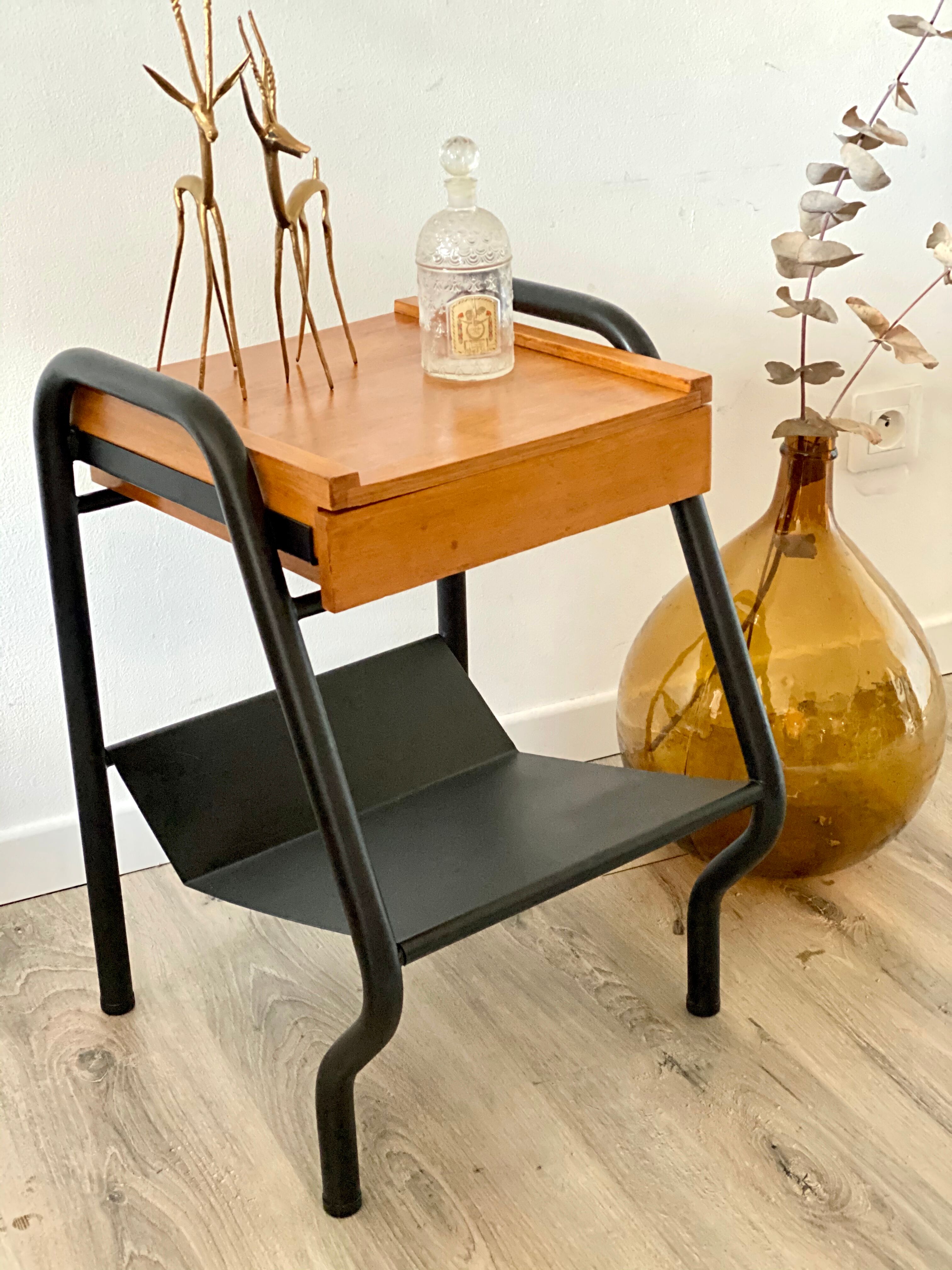 Vintage boarding school bedside