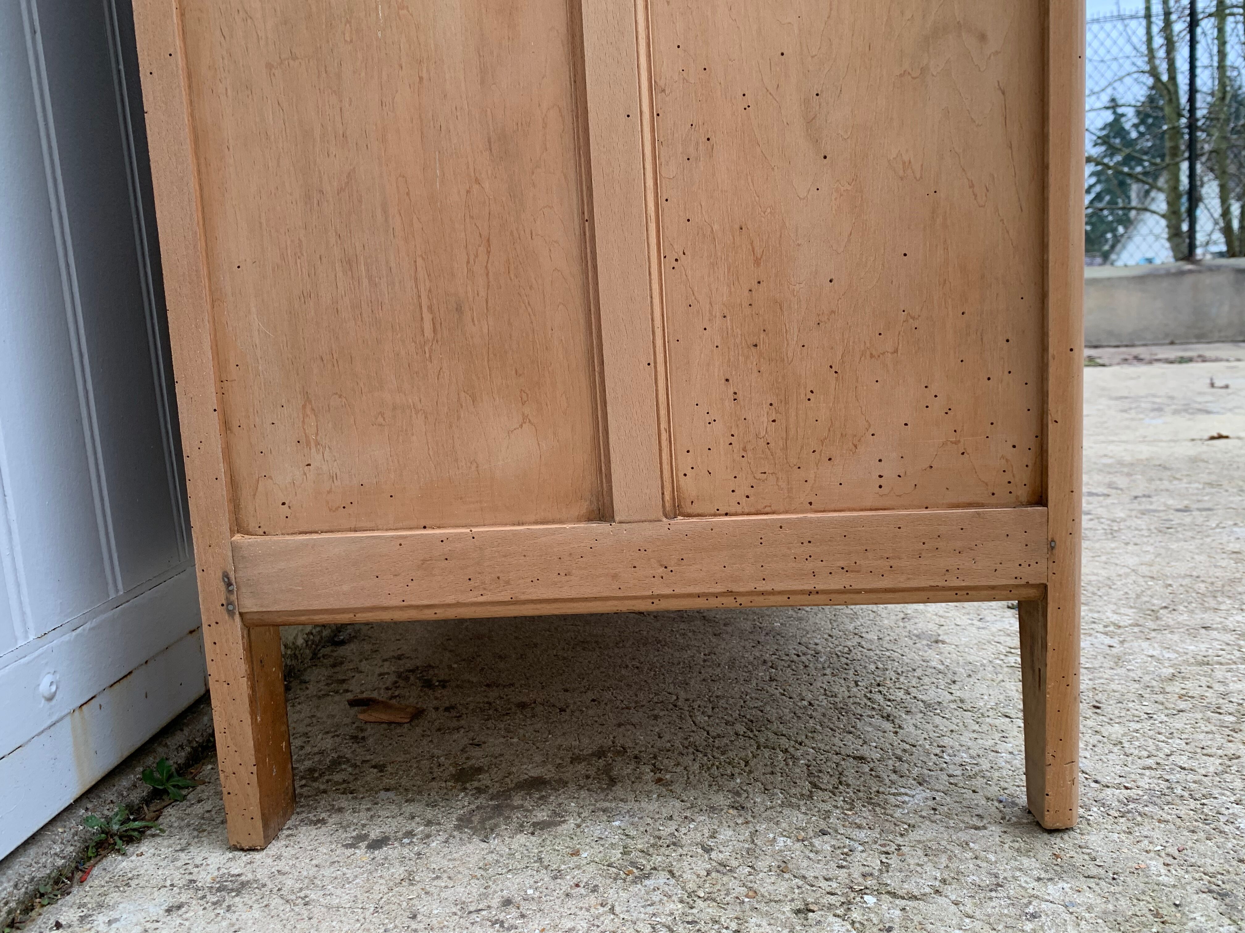 Paris raw wood cabinet 1950