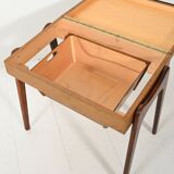 Scandinavian Sewing Table in Teak and Oak