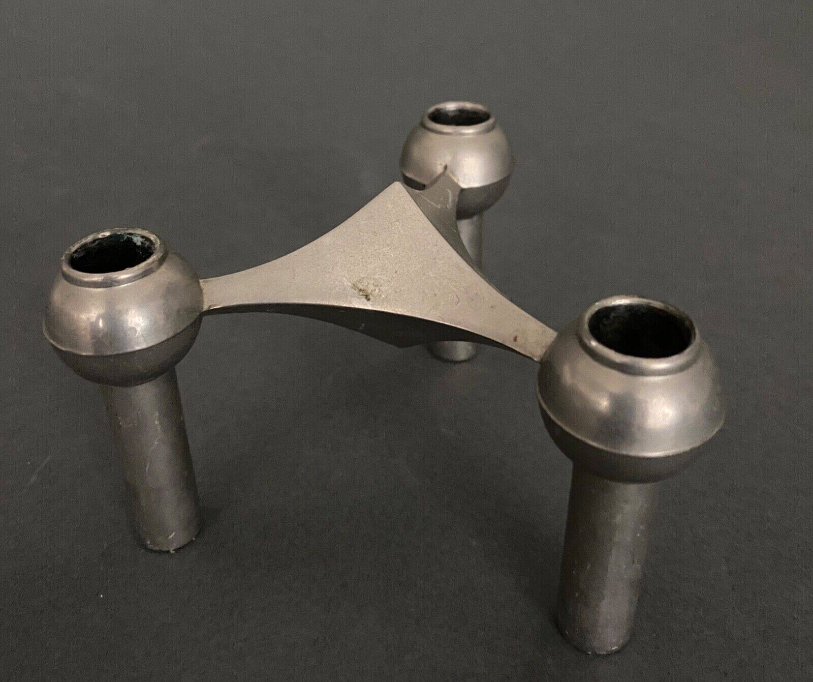 6 stackable metal candle holders by Nagel Konzept Fritz 1970