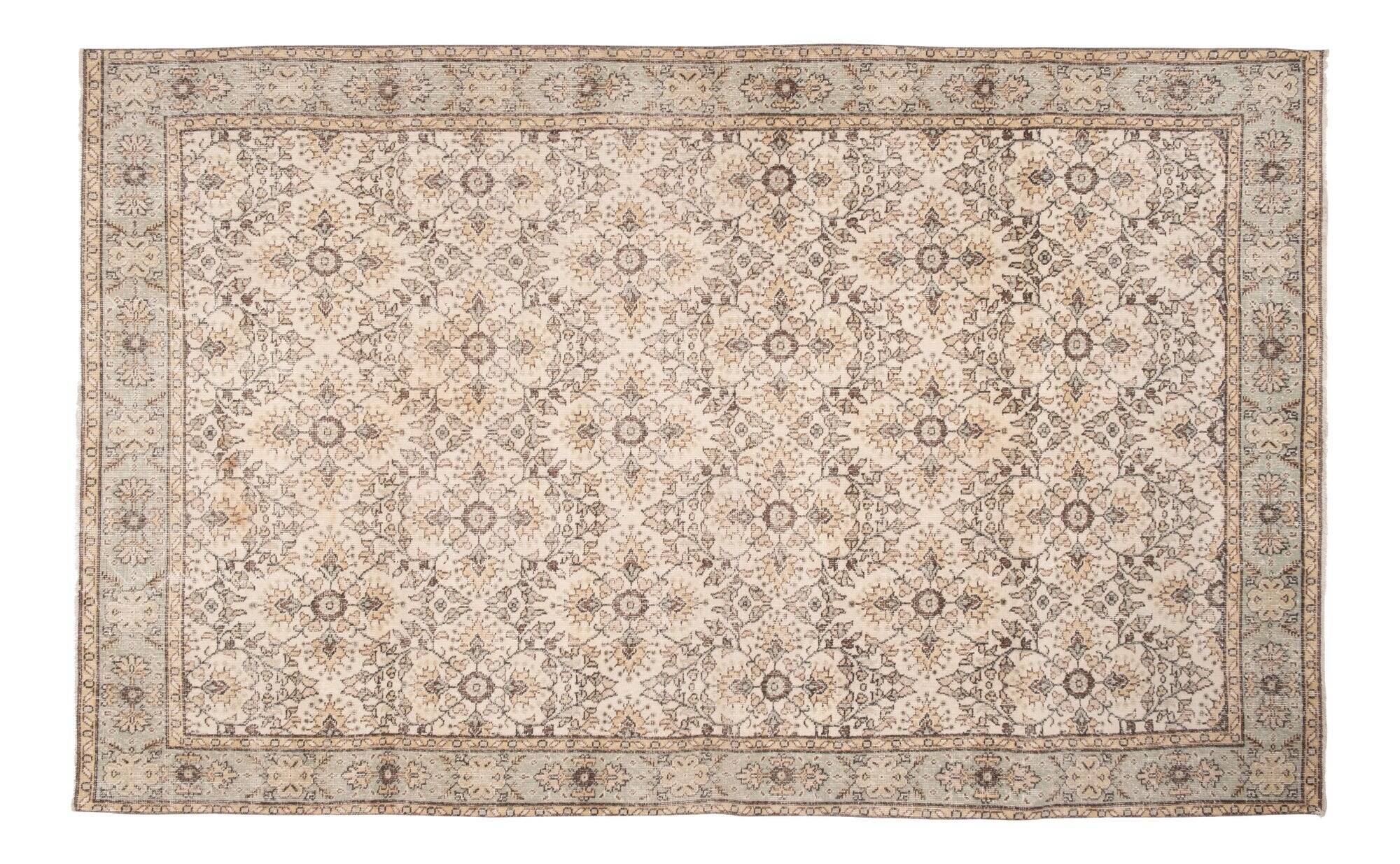 Vintage Turkish Oushak rug 201x326 cm