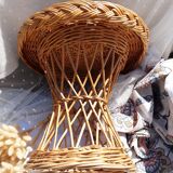 Vintage rattan round table