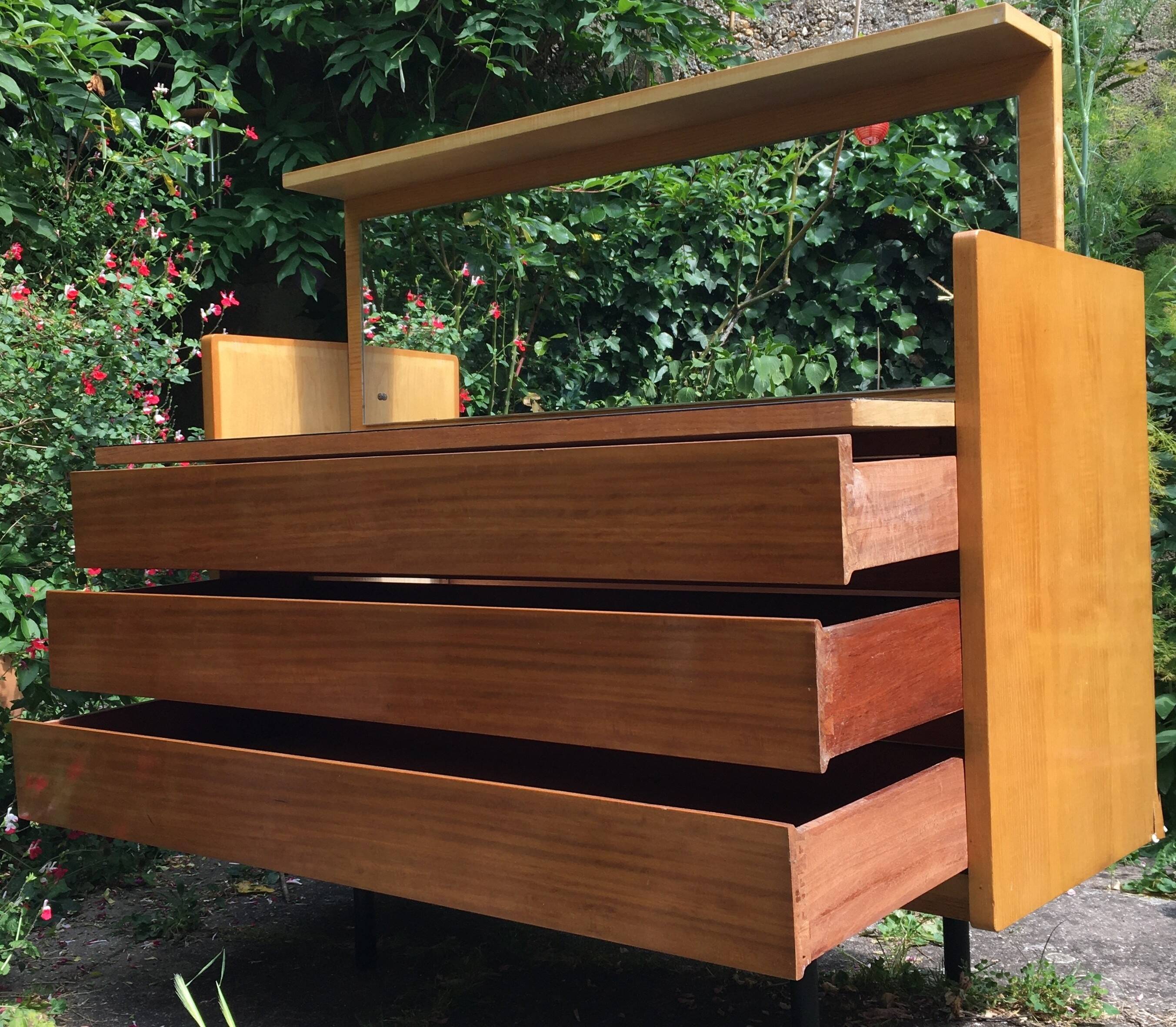 Dressing table - Chest of drawers by Joseph André Motte, Charron edition, 1954