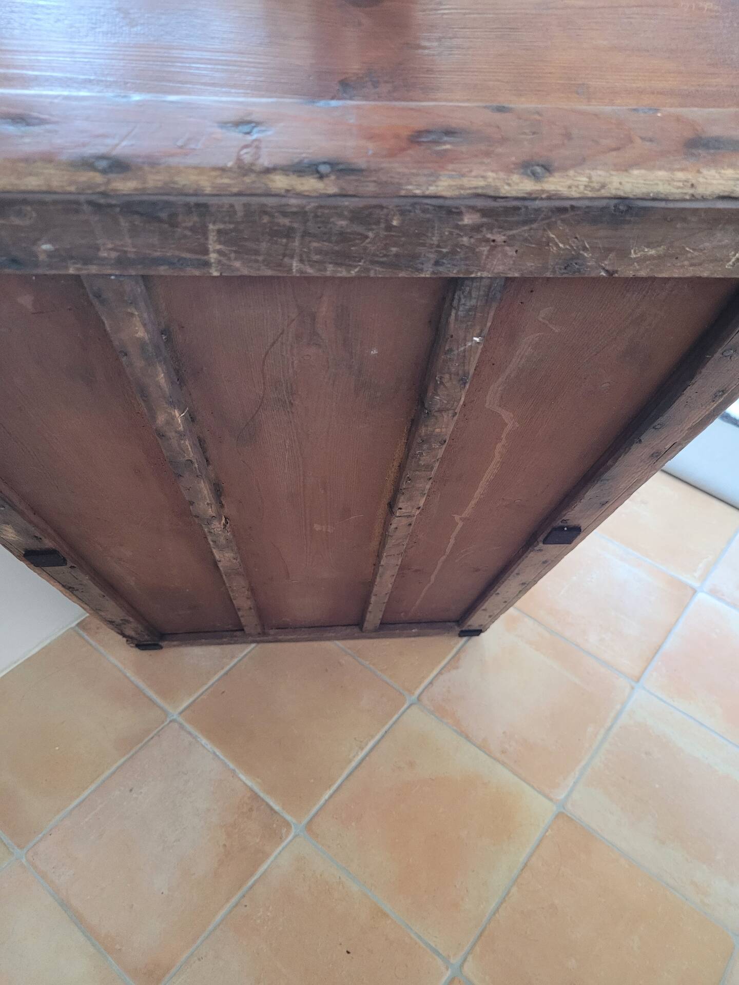 Grande malle en bois vintage