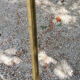 Vintage floor lamp in gilded brass with 5 glass tulips from the 50s