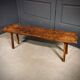 Industrial bench / butcher's table, 1950s, solid oak - large model