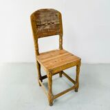 Chaise ancienne suédoise de style gustavien en pin du XVIIIe siècle