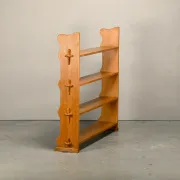 Shelf in Brutalist Henning Kjærnulf or Arts and Crafts style solid Oak 1960