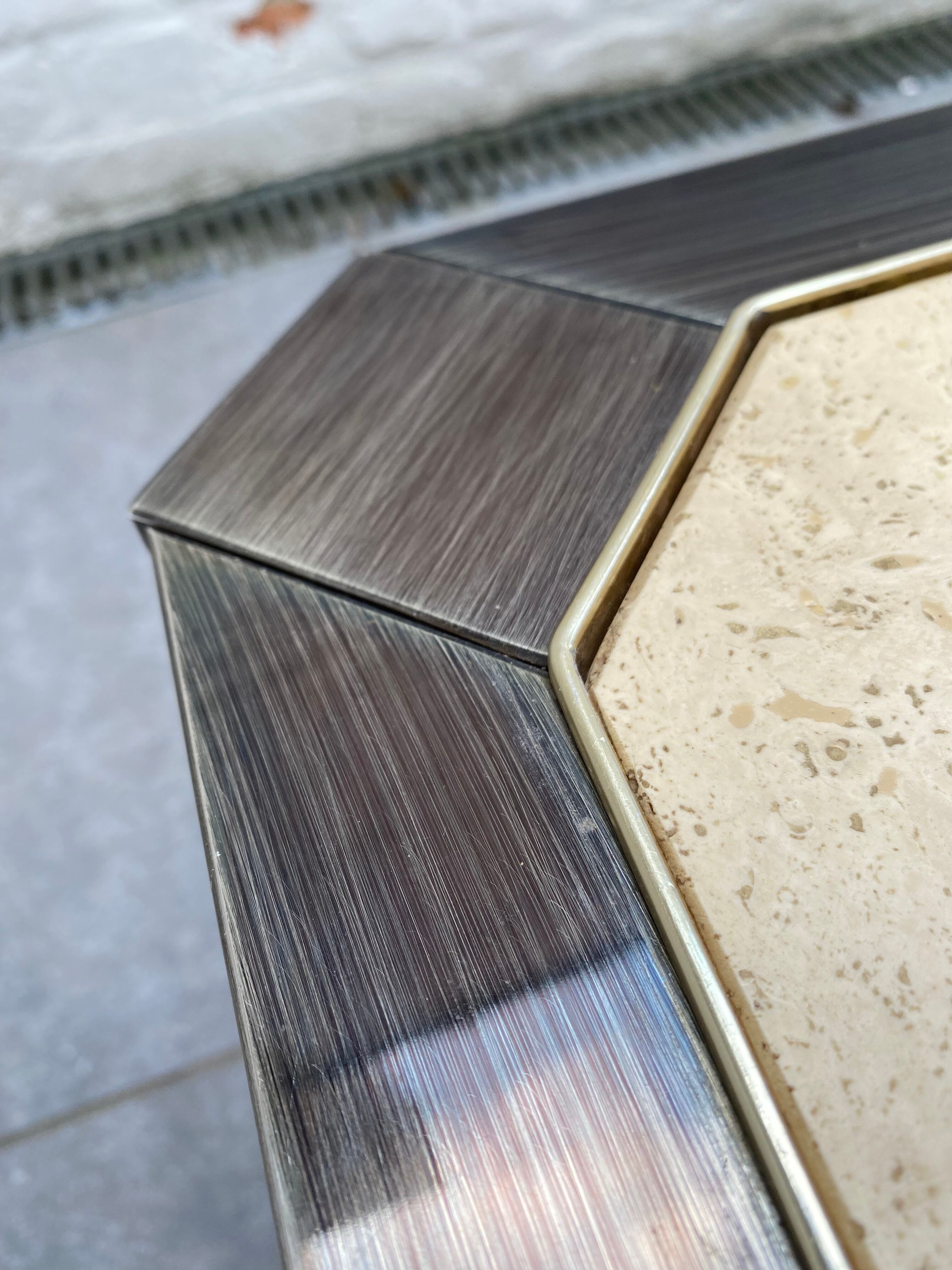 Fedam travertine coffee table