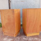Pair of elm bedside tables