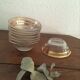 Fluted glass cups lined with gold 60