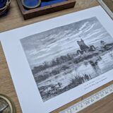 Ross Castle, Killarney, Ireland, printed illustration from 1879.