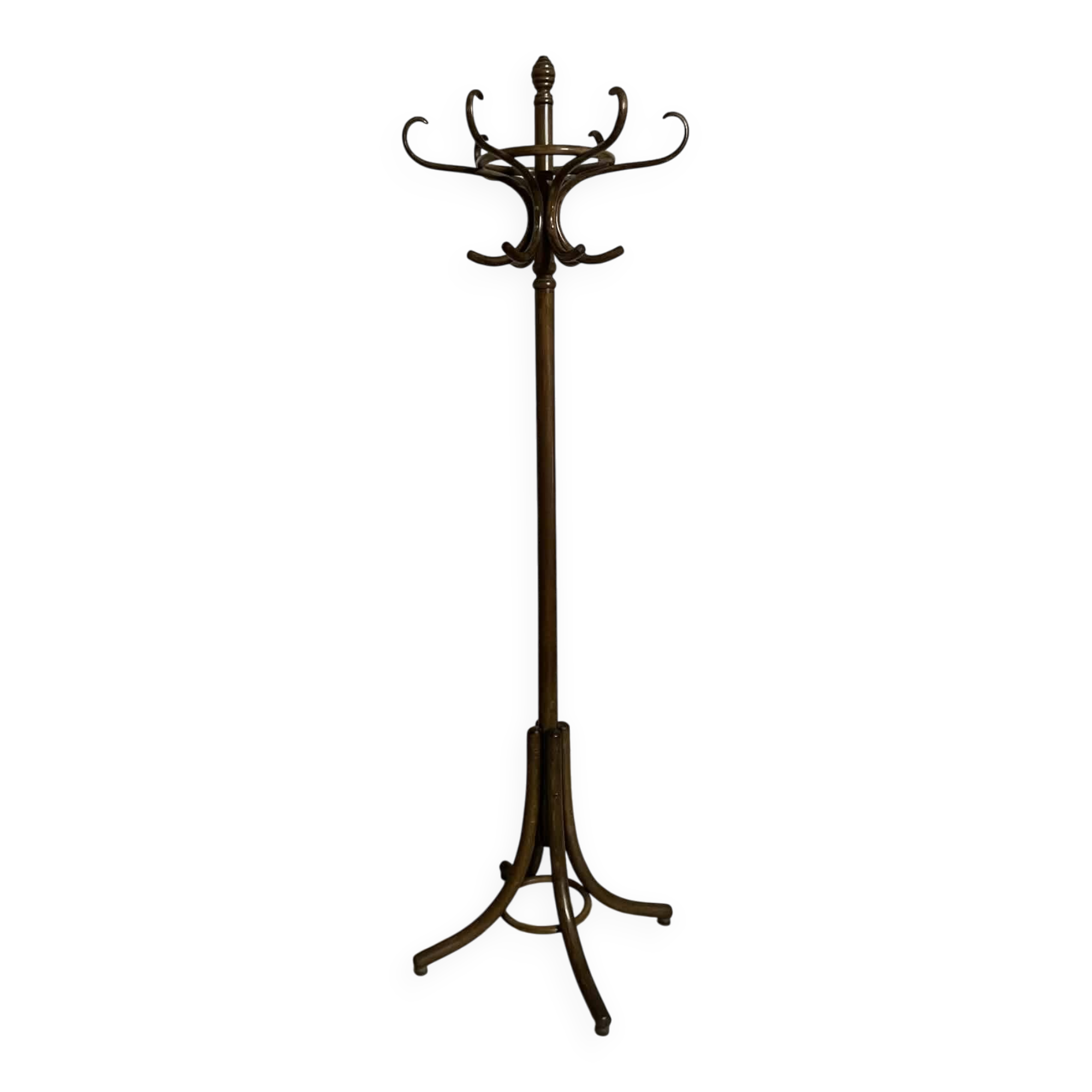 Porte-manteau en bois cintré style Thonet – porte manteau sur pied