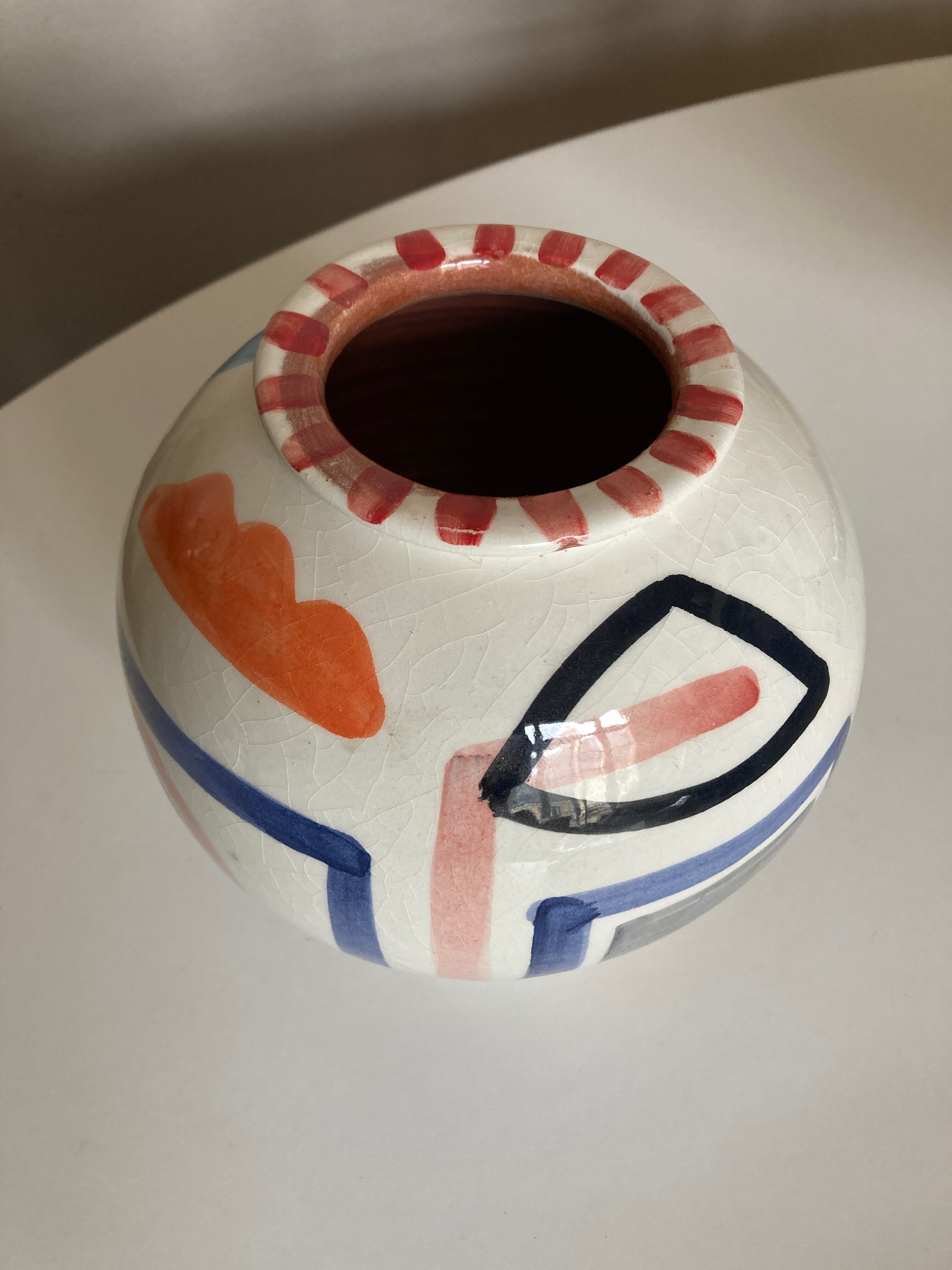 Lrence ceramic face vase in Marrakech
