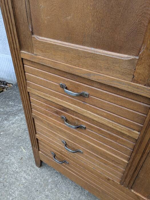 Parisian armoire style oak wardrobe