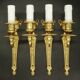 Set of 4 Louis XVI style 1-light wall lights from the 19th century - gilded bronze