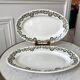 Duo of oval dishes earthenware New Givors model "Rita" 30s