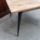 Old fir table with Tolix legs.