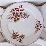 Set of 6 vintage Sarreguemines Danish porcelain dinner plates