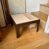 Beige and brown coffee table