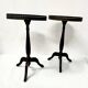 Pair of 20th century beech and marble side tables