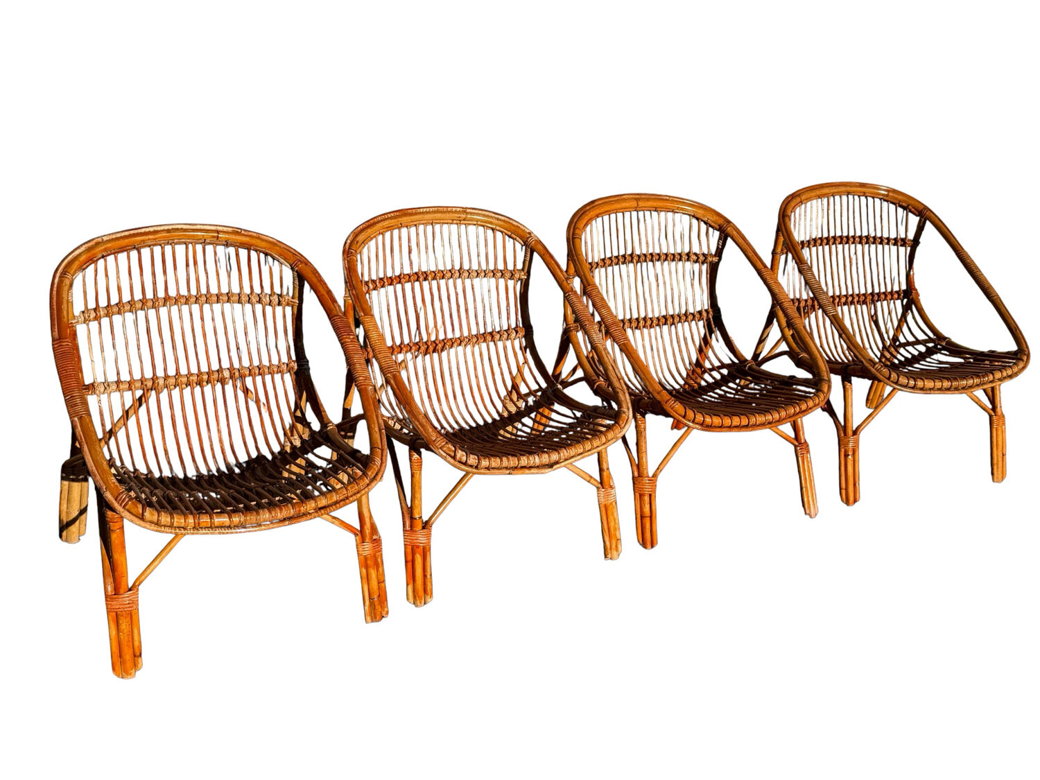 1960s Rattan Armchairs from France