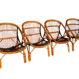 1960s Rattan Armchairs from France