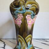 Art Nouveau vase in Barbotine