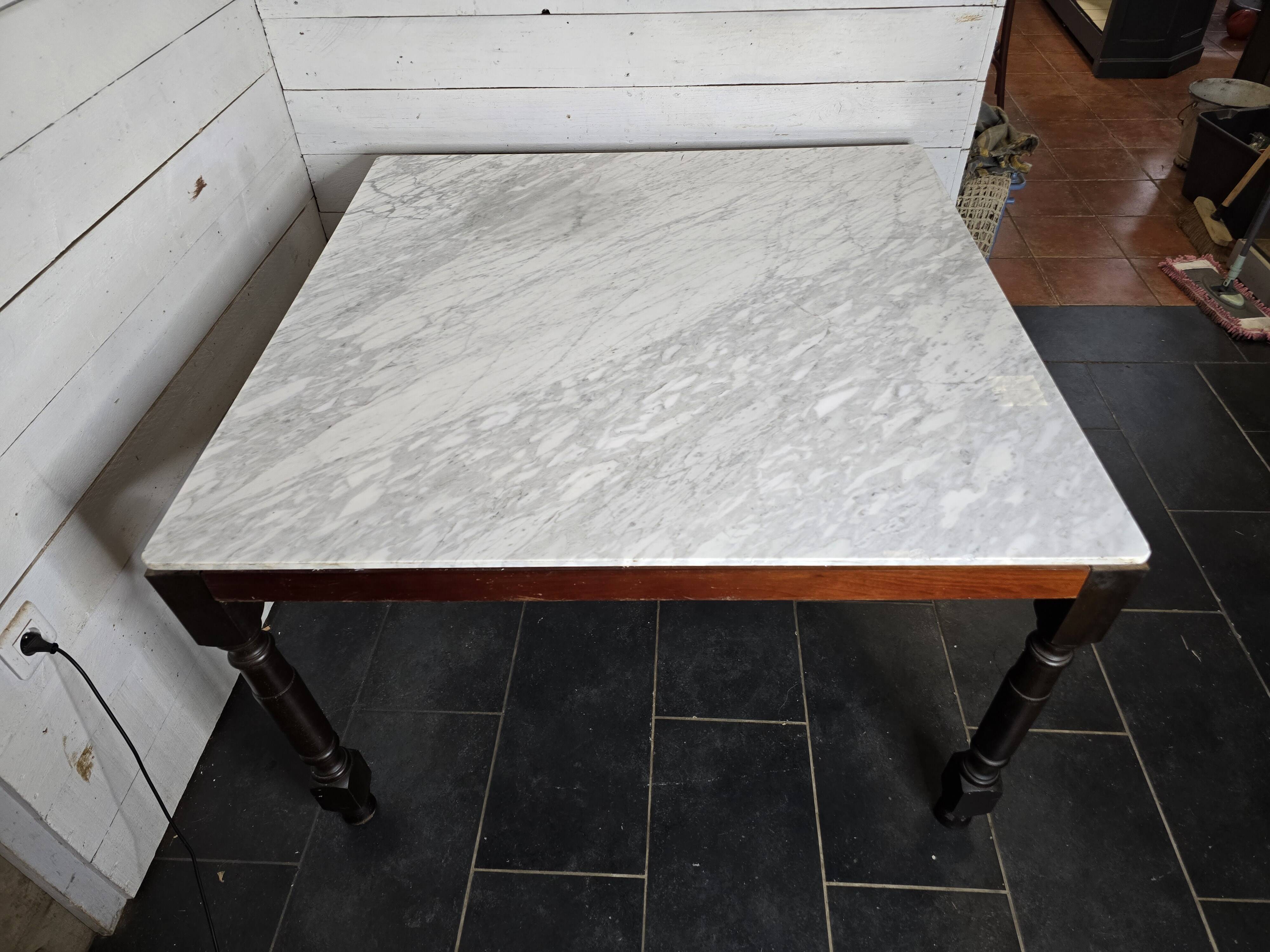 Marble dining table, 120cm × 120cm W×L